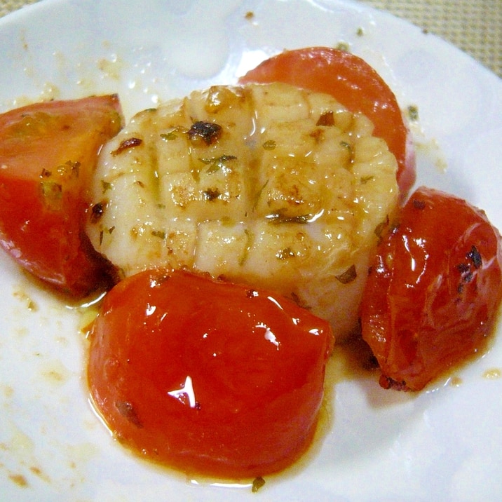 ♥ ホタテ貝柱&ミニトマトのガーリックソテー ♥